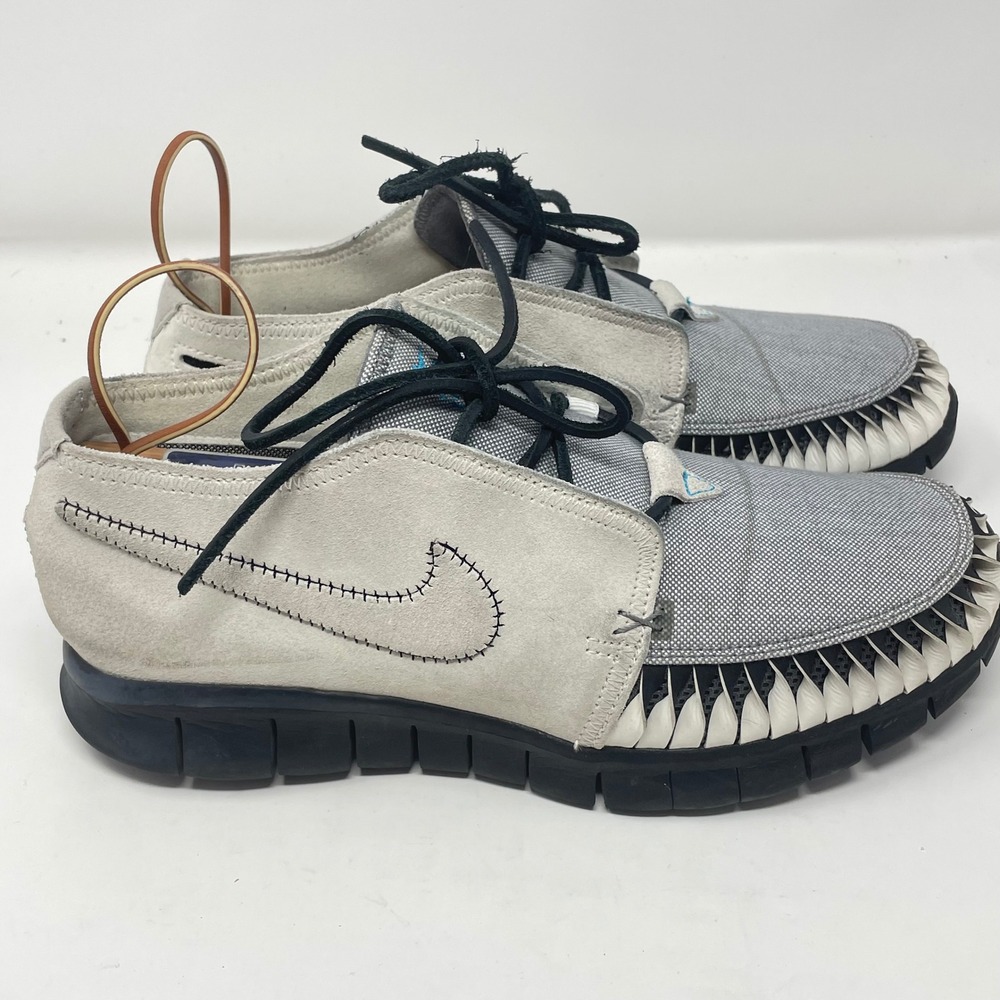 Nike Free OG 14 Woven Light Bone Black Mens Running Shoes 623998-100 Size 9 - Picture 3 of 8